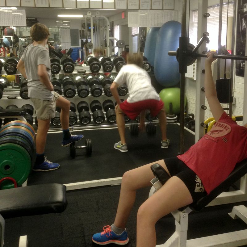 Youth group strength session